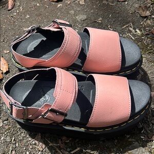 Dr. Martens Pink and Black Platform Sandals